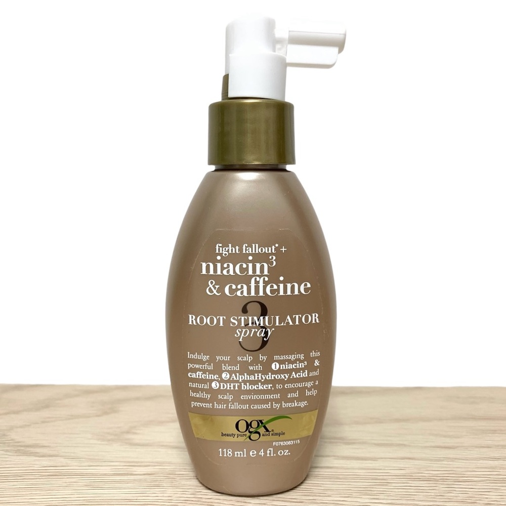 OGX Fight Fallout Niacin & Caffeine Root Stimulator Spray, 4 Fl Oz New Organix